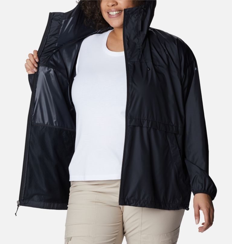 Columbia Alpine Chill Windbreaker Jakke Dame Svarte | Plus Size 19627H